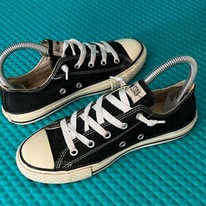 CONVERSE CTAS Big Kids Unisex Low Top Canvas Black Shoes | 3